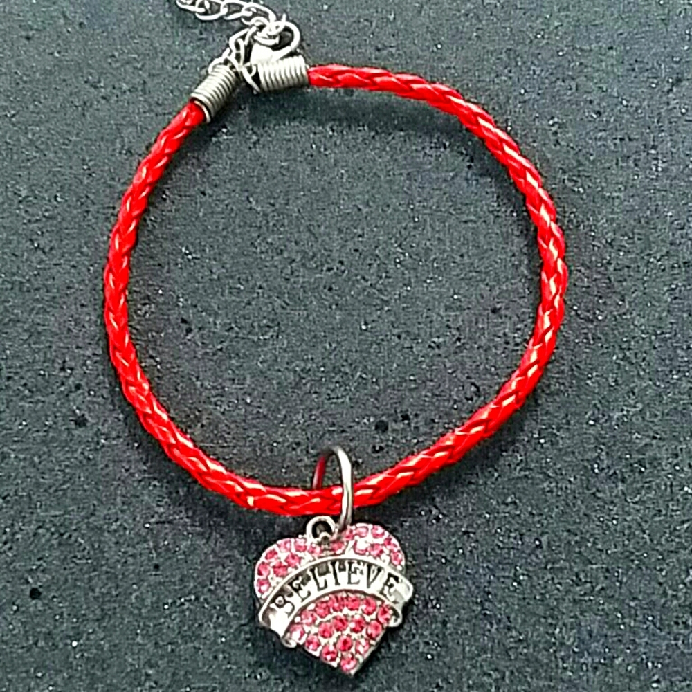 believe leather bracelet new item